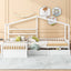 Twin Size House Platform Bed with Three Storage Drawers White - Korvel