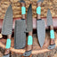 Exquisite Chef's Knife Set – 13" Handcrafted Stainless Steel Blade with Wenge Wood & Resin Handle + Premium Leather Sheath - Korvel
