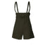 Drawstring Wide Strap Overalls with Pockets - Korvel