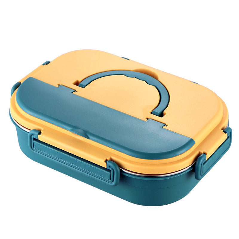 Stylish, simple, portable, large capacity 304 stainless steel two-compartment lunch box with bowl lunch box - Korvel