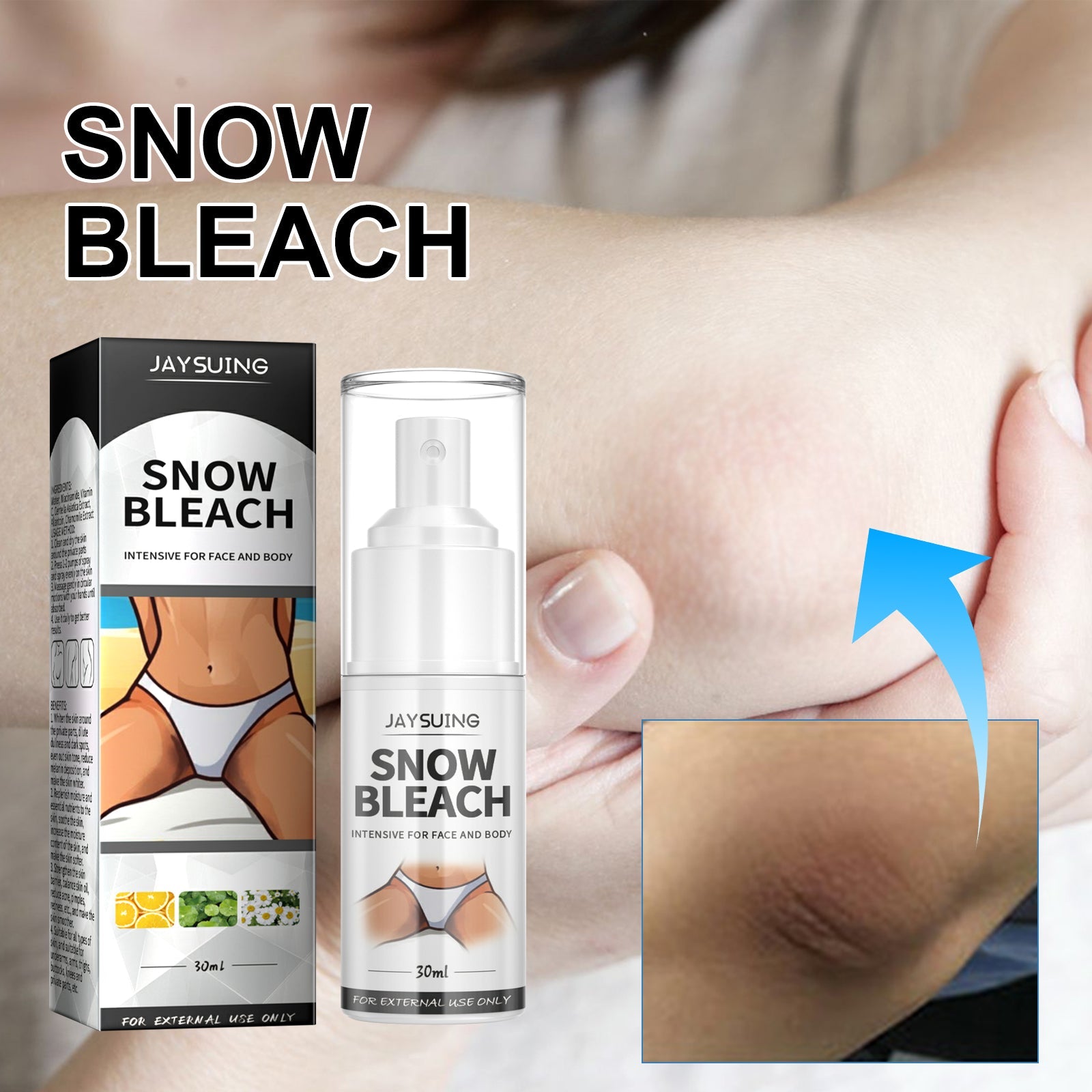 Beauty Care, Moisturizing And Brightening For Elbow And Knee Joints, Black Exfoliating, Nourishing And Whitening - Korvel
