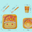 5pcs/set Children Baby Bamboo Fiber Tableware Baby Tableware Set Cartoon Animal Tableware Aet - Korvel