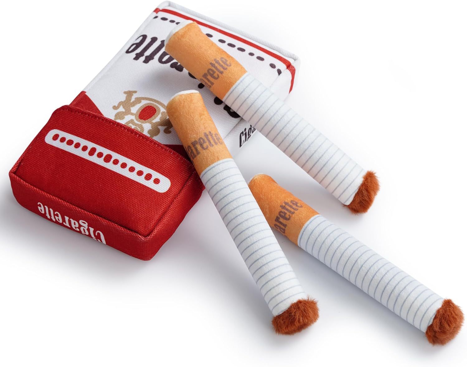 Dog cigarettes with box, sound making toys, pet toys, bite resistant and grinding plush toys, cat supplies - Korvel