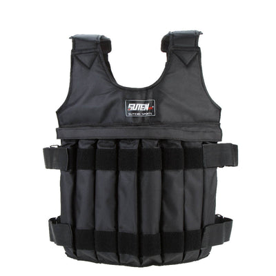 SUTEN 20kg/50kg Loading Weighted Vest For Boxing Training Workout Fitness Equipment Adjustable Waistcoat Jacket Sand Clothing - Korvel