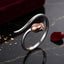 Elegant 925 Sterling Silver Engagement Ring with Rose Gold and Platinum Plating