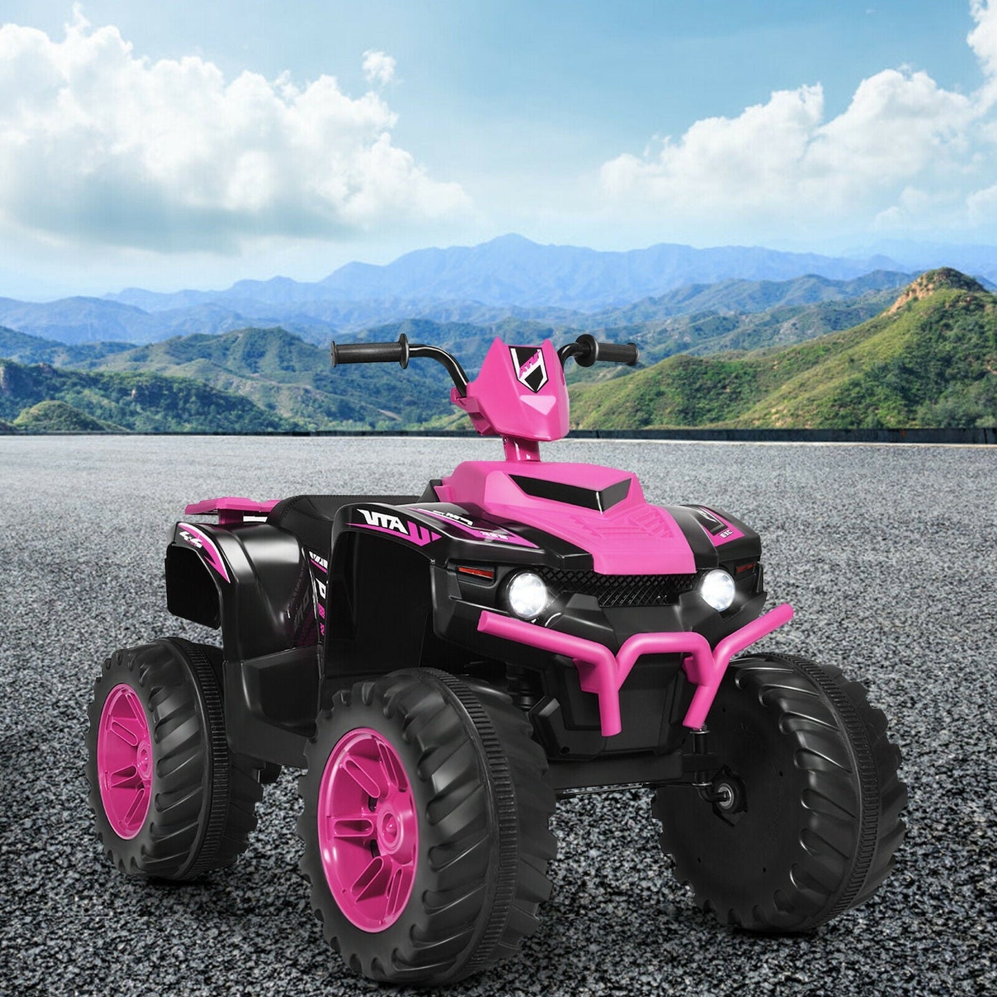ATV para Niños de 12V con Luces LED - Rosa