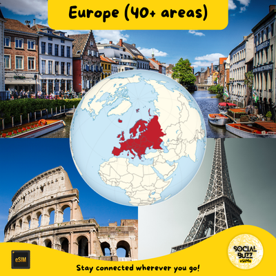 Ultimate eSIM Data Plan for Europe (40+ Regions) - Korvel