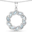 Pendentif en argent sterling avec topaze bleue et topaze blanche