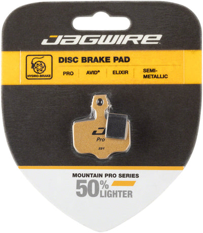 Plaquettes de frein à disque semi-métalliques Jagwire Mountain Pro avec support en alliage