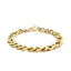 14k Yellow Gold Curb Chain Bracelet with Diamond Cuts