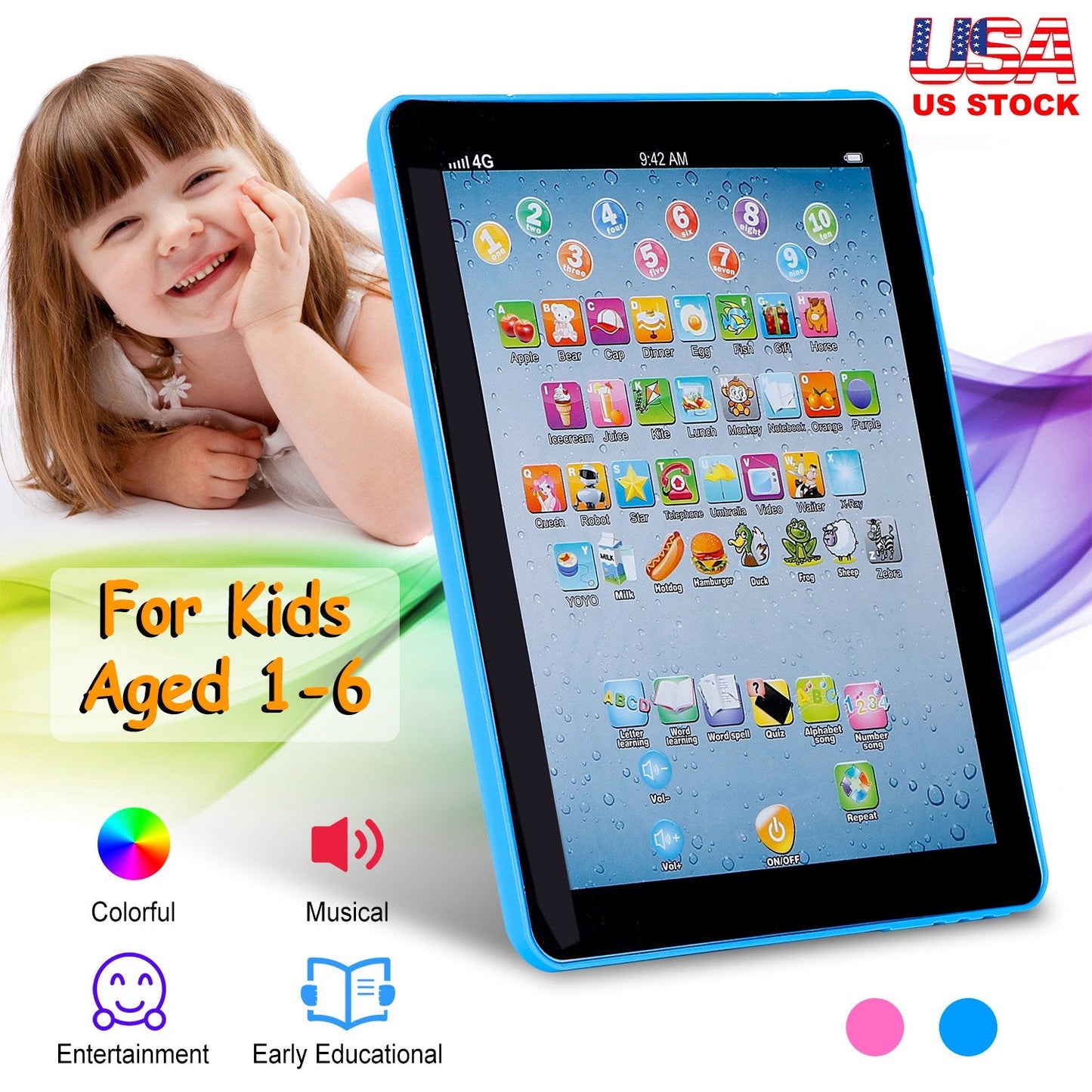 Gbruno Baby Learning Tablet - Educational Touch Learning Toy