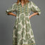 Matcha Green Plus Size Midi Dress - Boho Chic Style