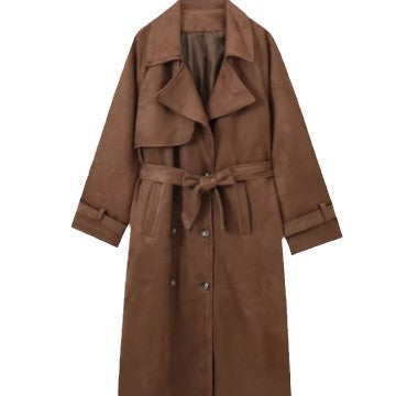 Manteau trench à double bouton pour femmes, style européen et américain