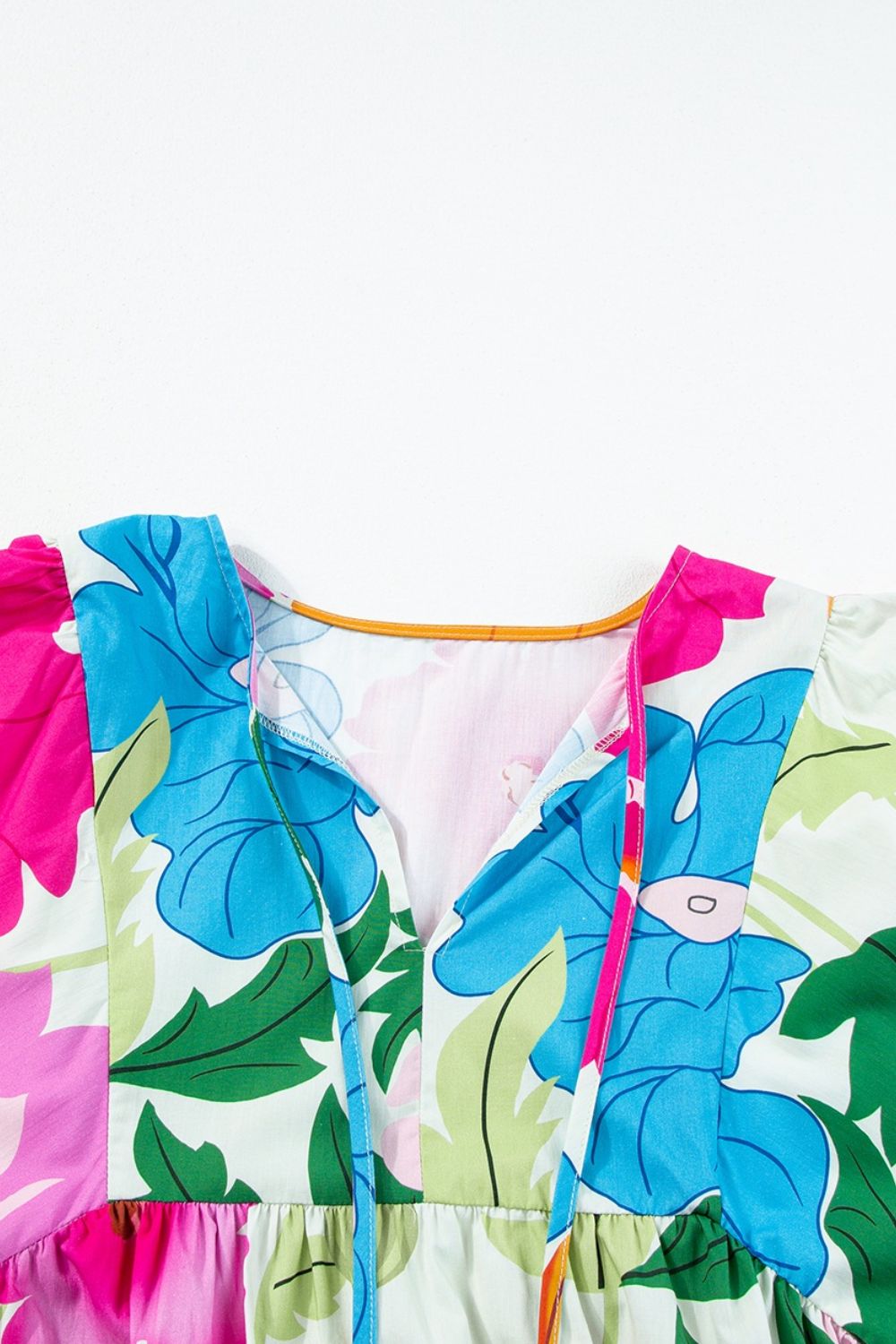 Chic Floral Tie Neck Dress - Elegant & Versatile for Every Occasion - Korvel