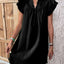 Robe Mini Élégante à Manches Courtes Volantes