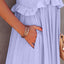 Elegant Ruffled Sleeveless Tiered Maxi Dress with Pockets