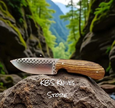 Classic Cowboy Knife – 8.25" Full Tang Rasp Steel with Walnut Handle & Leather Sheath - Korvel