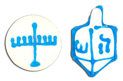Dreidel & Menorah Icing Assortment - 150 Count