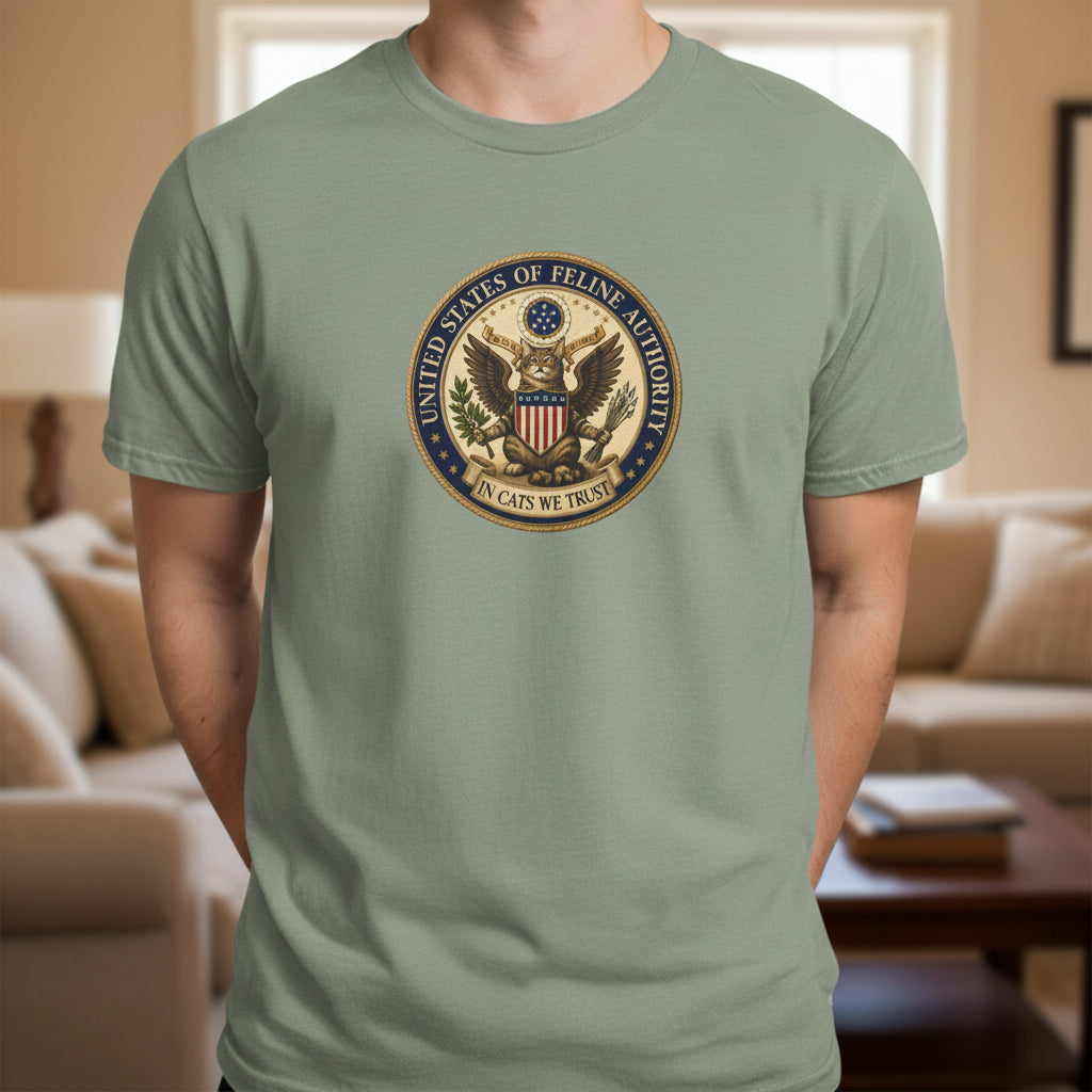 T-shirt Vintage Seal de l'Autorité Féline des États-Unis