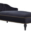 58-Inch Velvet Lounge Chair with Nailhead Trim