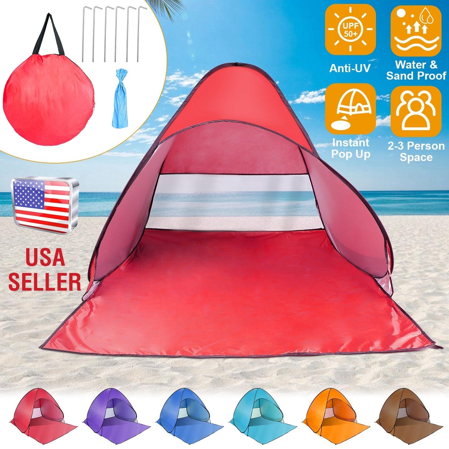 Tienda de Playa Gbruno Pop Up - Protección UV y Toldos Impermeables
