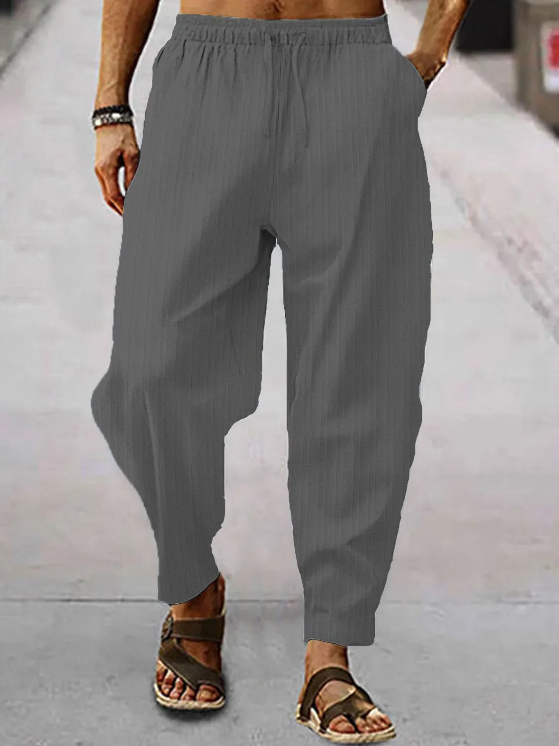 Pantalones Jogger de Talla Grande para Hombre con Cintura Ajustable y Bolsillos
