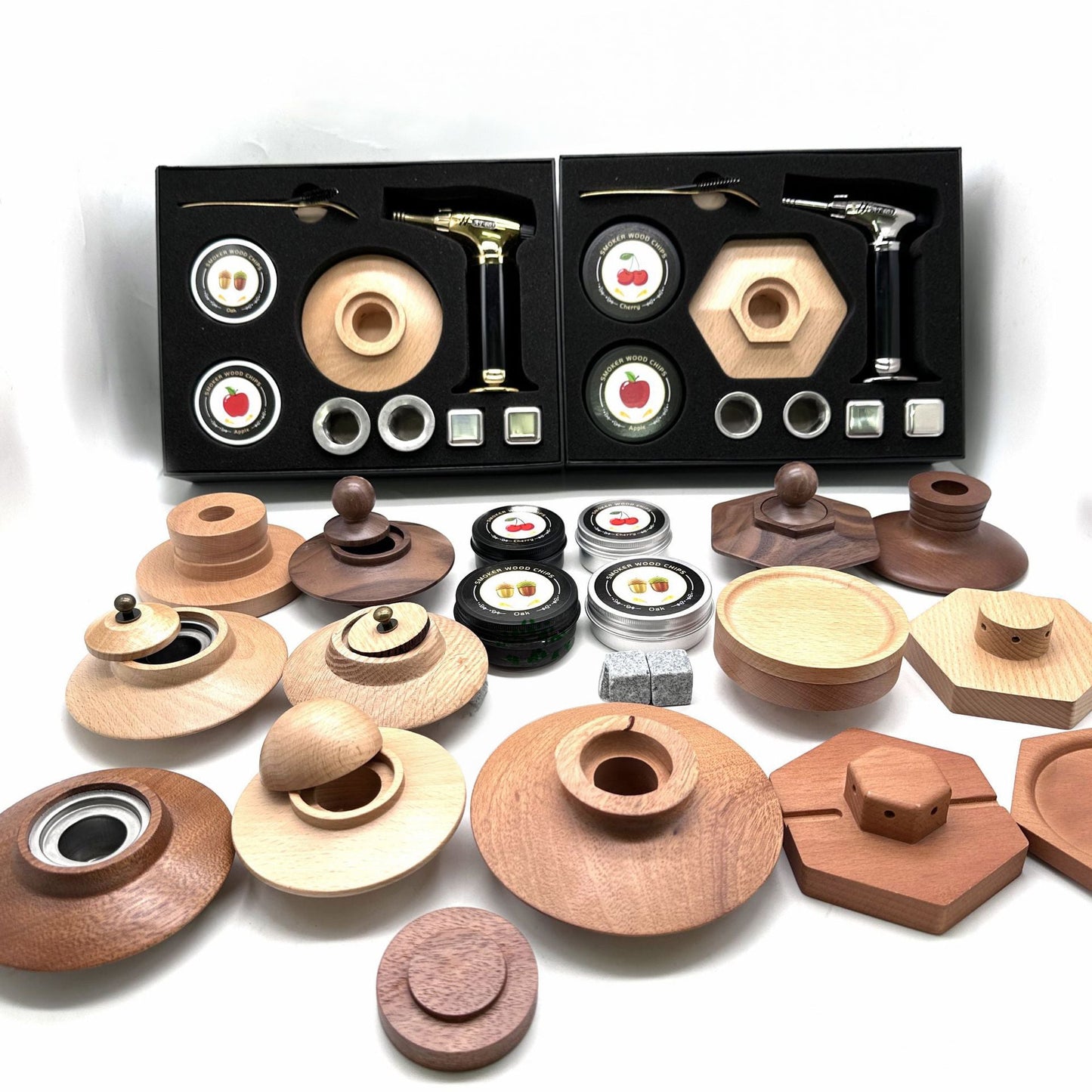 Premium Cocktail Wood Smoker Set - 6-Piece Barware Collection