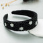 New Fashion Full Pearl Wide Edge Shampoo Headband Pressed Hair Ornament - Korvel