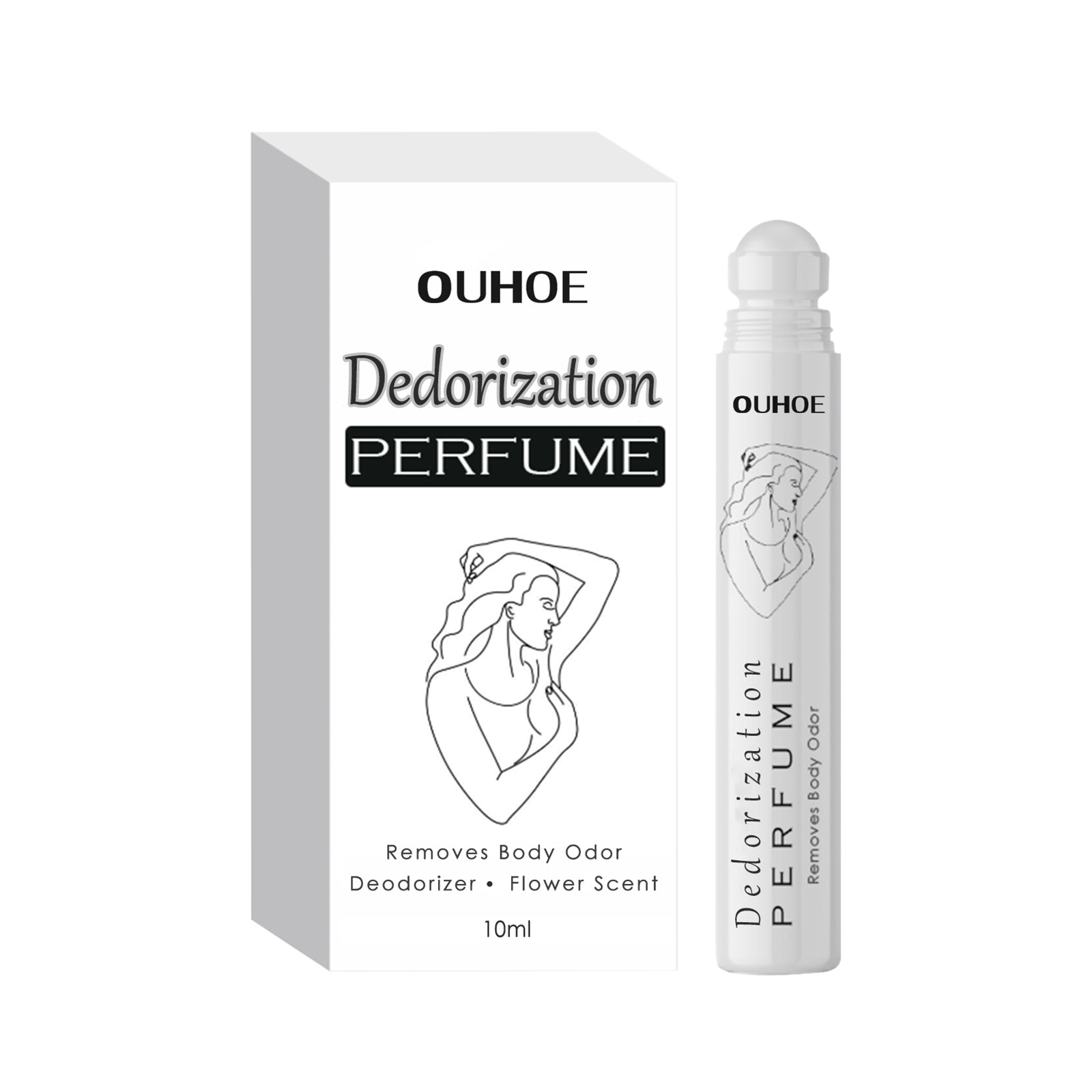Deodorant Roll-On Perfume, Relives Underarm Body Odor Refreshing Anti-Perspirant Natural Fragrance Portable Perfume - Korvel