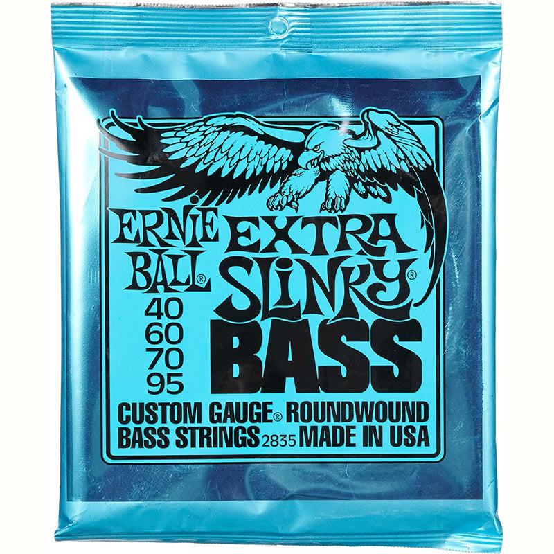 Ernie Ball Hyper Slinky Nickel - Wound Bass Guitar Strings, Gauge 40 - 100 (P02841) - Korvel