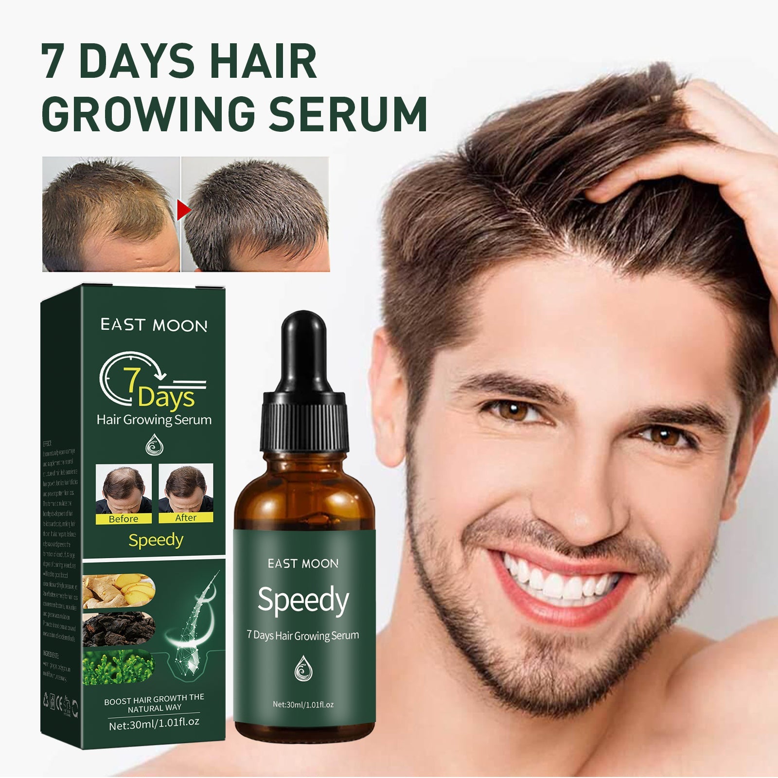 7 Days Essence Gently Moisturizes Hydrating Hairline Scalp Root Nourishing Hair Care Essential Oil - Korvel