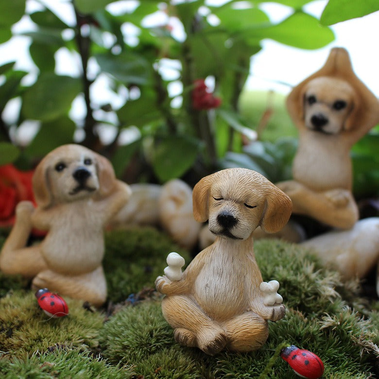 Mini Puppy Plugin Garden Bonsai Ornament