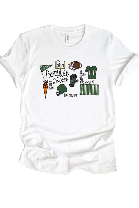 Football Season 4823 Green T-Shirt