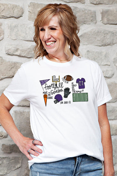 Football Season 4823 Purple T-Shirt