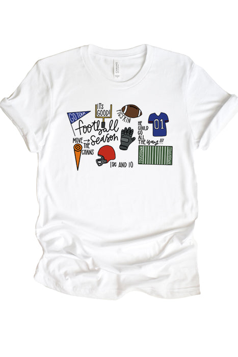 Football Season 4823 T-Shirt in Red and Blue