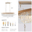 Chandeliers,Rectangular Crystal Chandelier Adjustable,E12 Modern Industrial Crystal Lights (Bulb Not Included) - Korvel