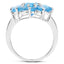Anillo de Compromiso de Topacio Azul Suizo de 6.35 Quilates en Plata Esterlina