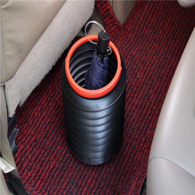 Car Trash Bin Can Car Storage Bin Portable Outdoor Fishing Bucket Multifunctional Retractable Folding Water Bucket - Korvel