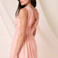 Robe midi sans manches à décolleté en V froncé élégante pour femmes