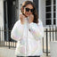 Shiny Surface Cotton Hooded Puffer Jacket