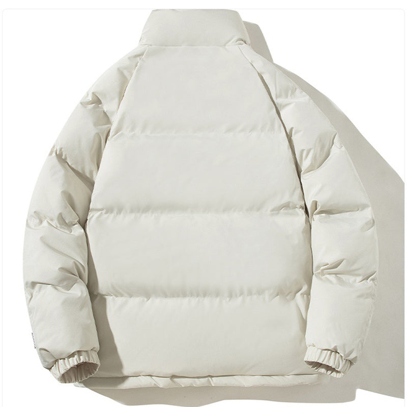 Chaqueta Puffer de Cuello Alto para Parejas con Bolsillos