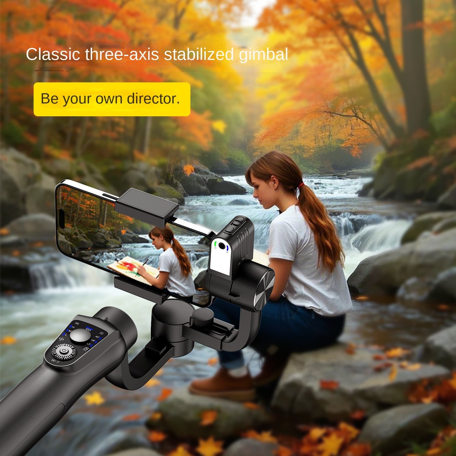 S5B classic handheld gimbal intelligent orthogonal three-axis anti shake phone stabilizer phone gimbal - Korvel
