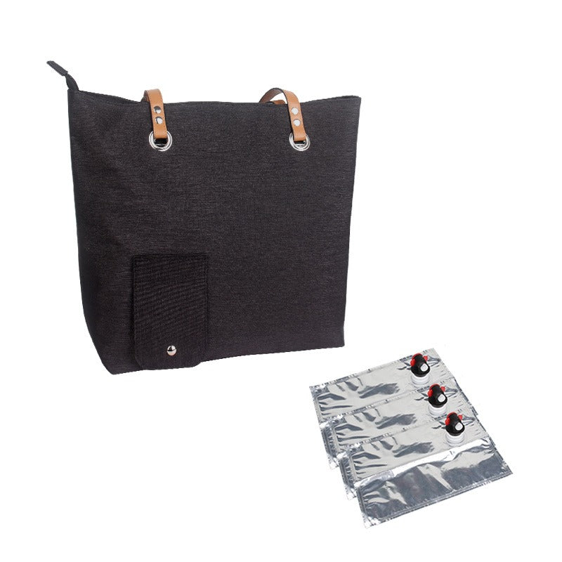 Outdoor portable portable beach red wine bag insulated ice bag picnic bag - Korvel