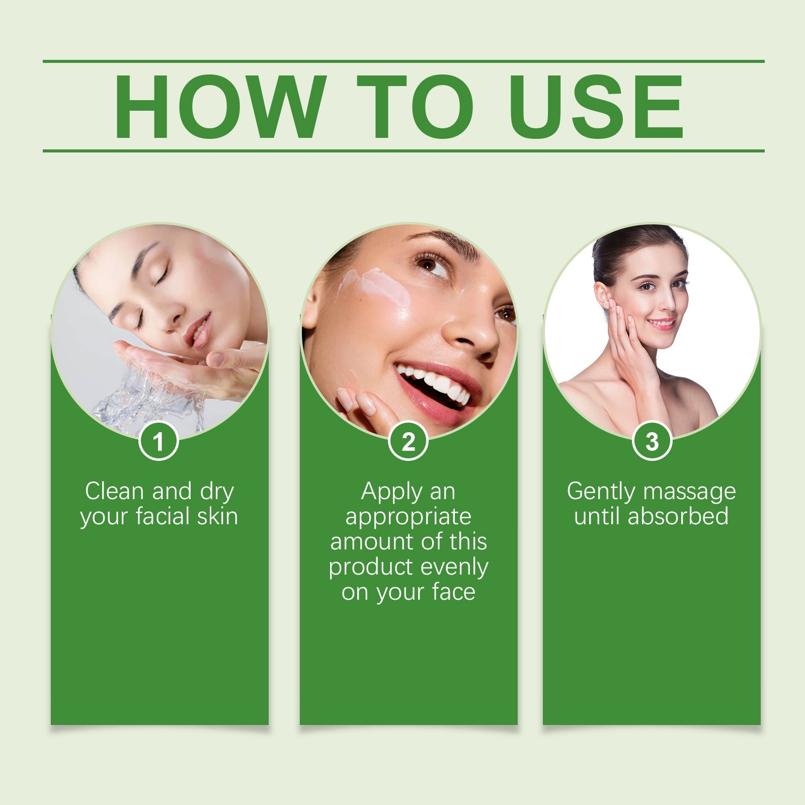 Green Tea Moisturizing Face Cream Gloss Oil Control Clean Balance Skin Moisturizing Moisturizing Skincare Set - Korvel