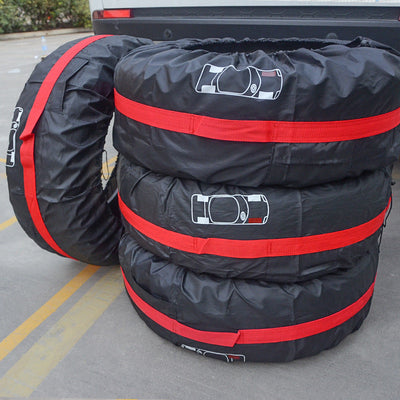 Tire protection cover Oxford cloth waterproof car spare tire cover car tire cover 4 per set - Korvel