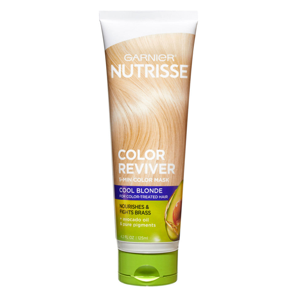 Mascarilla Capilar Colorante Nutritiva Garnier de 5 Minutos, Rubio Frío, 4.2 Oz