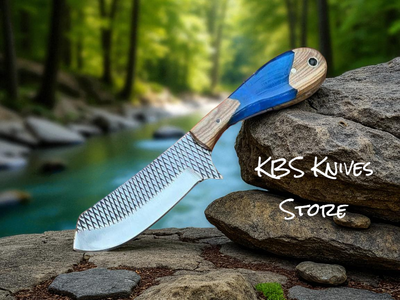 Premium Western Fixed Blade Knife with Stunning Olivewood Resin Handle - Korvel