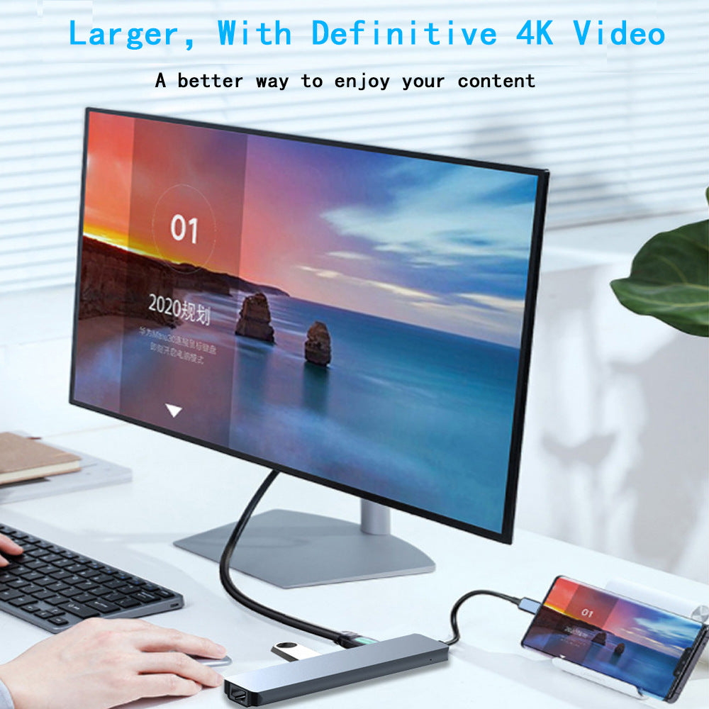 Ten-in-One Type-C Expansion Dock with HDMI and Ethernet