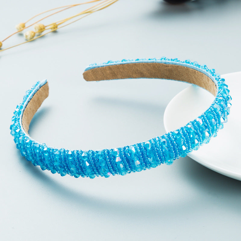 Hand Woven Beaded Headband - Elegant Hair Accessory