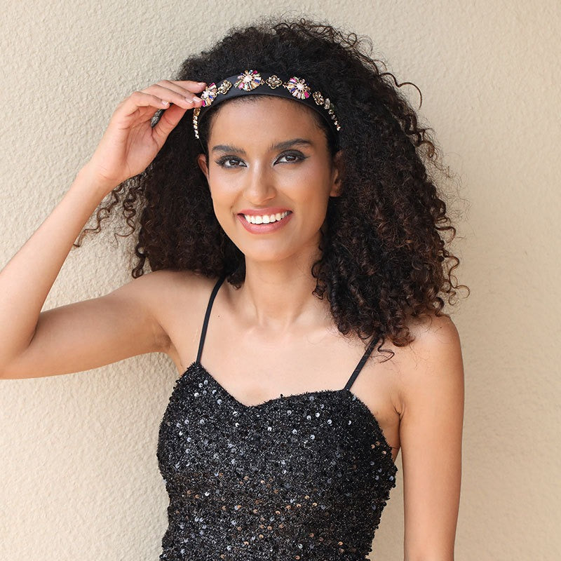 Fashionable Baroque Retro Set Water Diamond Flower Headband - Korvel